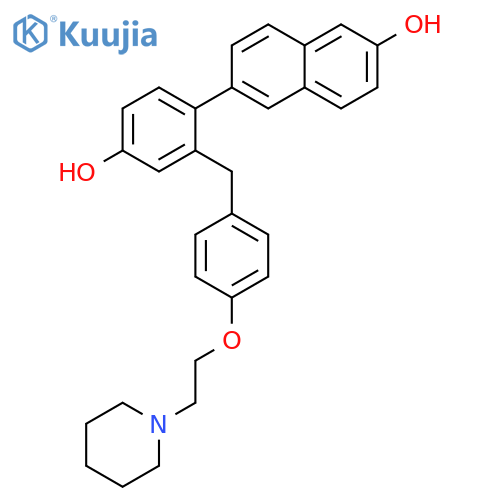 2-Naphthalenol,6-[4-hydroxy-2-[[4-[2-(1-piperidinyl)ethoxy]phenyl]methyl]phenyl]- structure