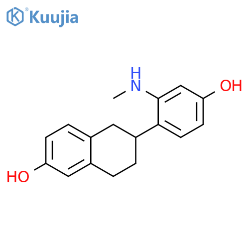2-Naphthalenol,5,6,7,8-tetrahydro-6-[4-hydroxy-2-(methylamino)phenyl]- structure