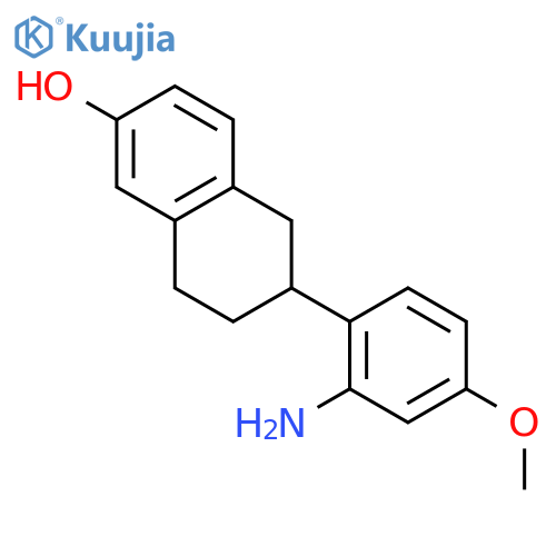 2-Naphthalenol, 6-(2-amino-4-methoxyphenyl)-5,6,7,8-tetrahydro- structure