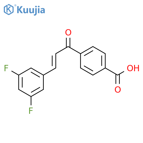Benzoic acid, 4-[3-(3,5-difluorophenyl)-1-oxo-2-propenyl]- structure