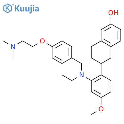 2-Naphthalenol,6-[2-[[[4-[2-(dimethylamino)ethoxy]phenyl]methyl]ethylamino]-4-methoxyphenyl]-5,6,7,8-tetrahydro- structure