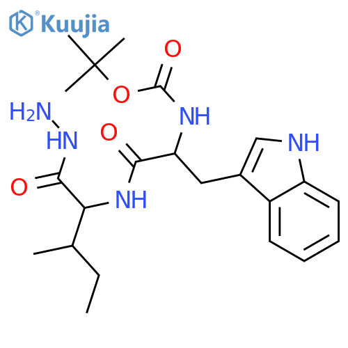 L-Isoleucine,N-[N-[(1,1-dimethylethoxy)carbonyl]-L-tryptophyl]-, hydrazide (9CI) structure