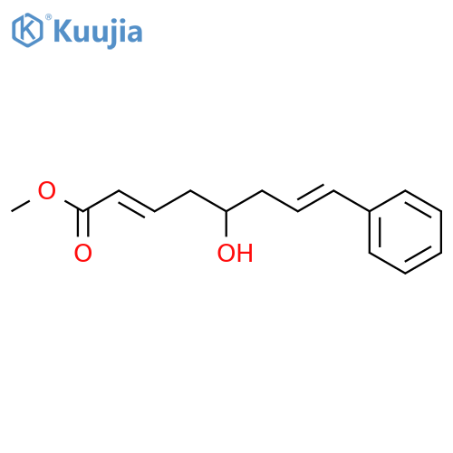 2,7-OCTADIENOIC ACID, 5-HYDROXY-8-PHENYL-, METHYL ESTER, (2E,7E)- structure