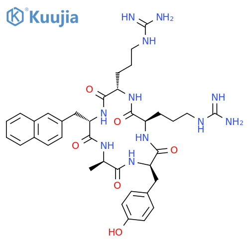 Cyclo[3-(2-naphthalenyl)-L-alanyl-D-alanyl-D-tyrosyl-D-arginyl-L-arginyl] structure