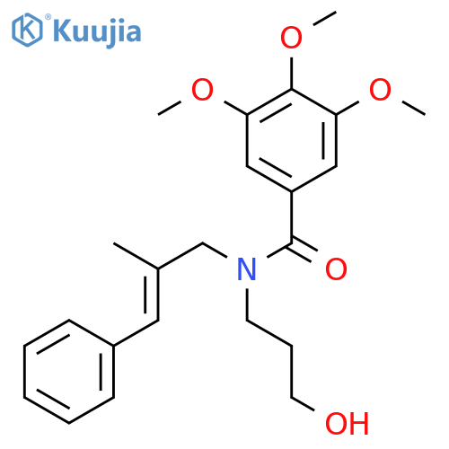 Benzamide,N-(3-hydroxypropyl)-3,4,5-trimethoxy-N-(2-methyl-3-phenyl-2-propenyl)- structure