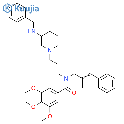 Benzamide,3,4,5-trimethoxy-N-(2-methyl-3-phenyl-2-propenyl)-N-[3-[3-[(phenylmethyl)amino]-1-piperidinyl]propyl]- structure