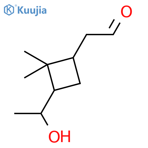 CYCLOBUTANEACETALDEHYDE, 3-(1-HYDROXYETHYL)-2,2-DIMETHYL- structure