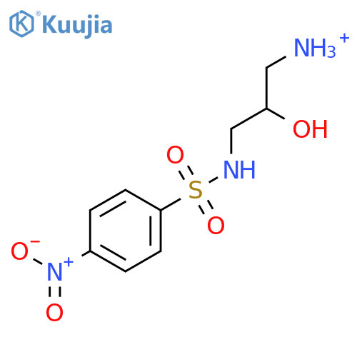 2-hydroxy-3-{[(4-nitrophenyl)sulfonyl]amino}propan-1-aminium structure