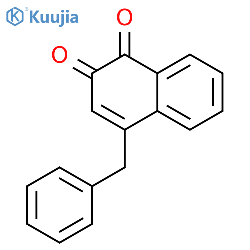 1,2-Naphthalenedione, 4-(phenylmethyl)- structure