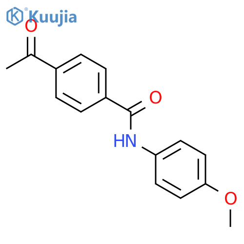 Benzamide, 4-acetyl-N-(4-methoxyphenyl)- structure