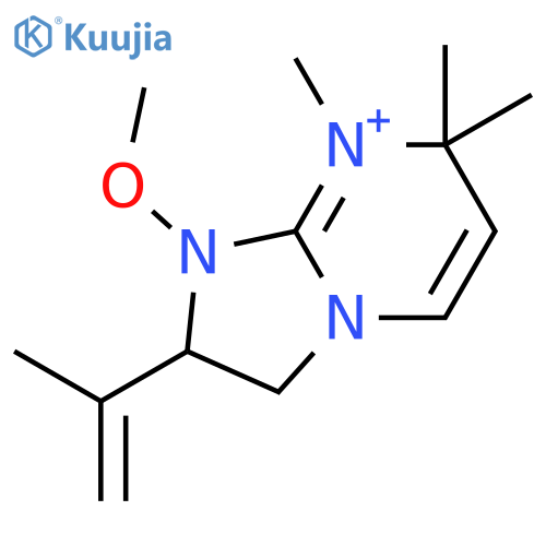 1-methoxy-7,7,8-trimethyl-2-prop-1-en-2-yl-2,3-dihydroimidazo[1,2-a]pyrimidin-8-ium structure