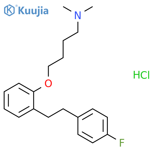 1-Butanamine,4-[2-[2-(4-fluorophenyl)ethyl]phenoxy]-N,N-dimethyl-, hydrochloride (1:1) structure