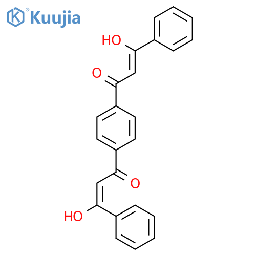 3-hydroxy-1-[4-(3-hydroxy-3-phenylprop-2-enoyl)phenyl]-3-phenylprop-2-en-1-one structure