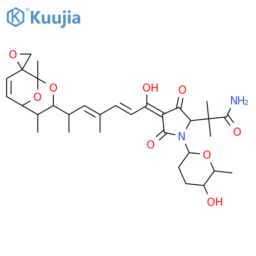 2-Pyrrolidineacetamide,4-[(2E,4E,6R)-6-[(1R,2'R,3R,4S,5R)-1,4-dimethylspiro[2,9-dioxabicyclo[3.3.1]non-6-ene-8,2'-oxiran]-3-yl]-1-hydroxy-4-methyl-2,4-heptadien-1-ylidene]-N,a-dimethyl-3,5-dioxo-1-[(2S,5S,6S)-tetrahydro-5-hydroxy-6-methyl-2H-pyran-2-yl]-,(aS,2S,4E)- structure