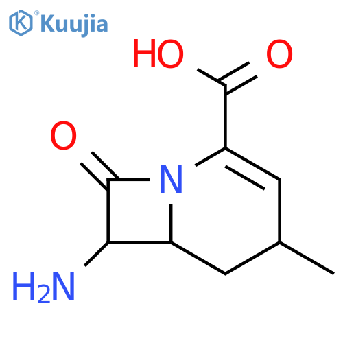 1-Azabicyclo[4.2.0]oct-2-ene-2-carboxylicacid, 7-amino-4-methyl-8-oxo-, (4R,6S,7R)-rel- structure