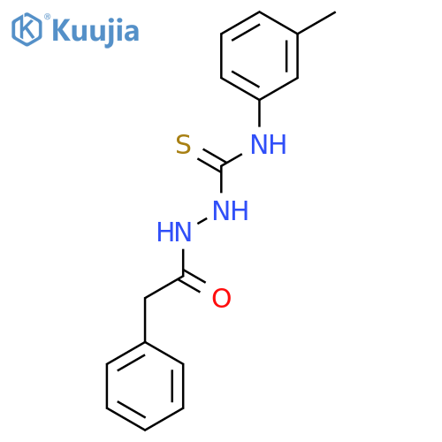 Benzeneacetic acid, 2-[[(3-methylphenyl)amino]thioxomethyl]hydrazide structure