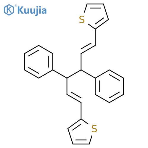 THIOPHENE, 2,2'-(3,4-DIPHENYL-1,5-HEXADIENE-1,6-DIYL)BIS- structure