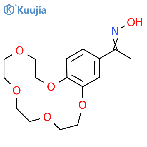 N-[1-(2,5,8,11,14-Pentaoxabicyclo[13.4.0]nonadeca-1(15),16,18-trien-17-yl)ethylidene]hydroxylamine structure