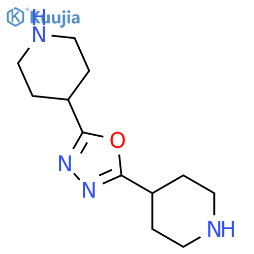 4,4'-(1,3,4-oxadiazole-2,5-diyl)dipiperidine structure