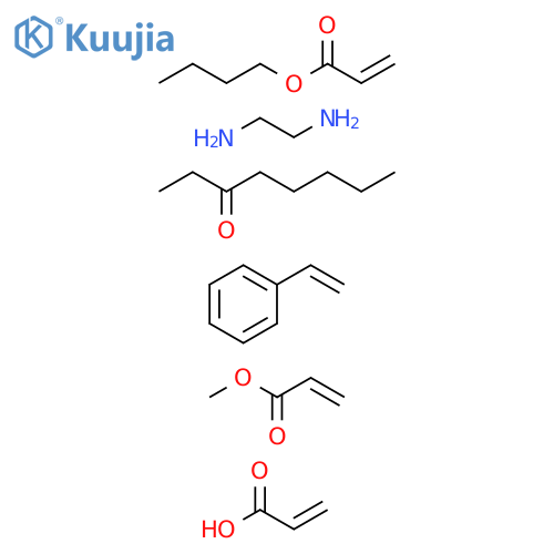 2-Propenoicacid,polymerwithbutyl2-propenoate,1,2-ethanediamine,ethenylbenzene,methyl2-propenoateand3-octanone structure