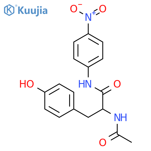 2-acetamido-3-(4-hydroxyphenyl)-N-(4-nitrophenyl)propanamide structure