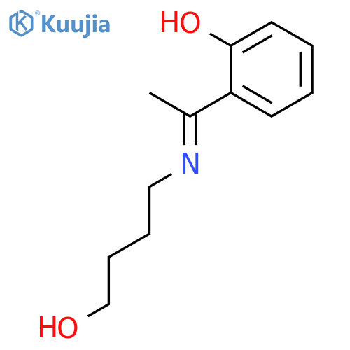 Phenol, 2-[1-[(4-hydroxybutyl)imino]ethyl]- structure