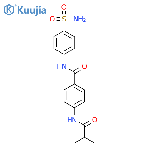 4-[(2-methylpropanoyl)amino]-N-(4-sulfamoylphenyl)benzamide structure