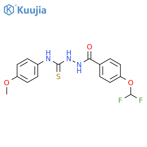 2-[4-(difluoromethoxy)benzoyl]-N-(4-methoxyphenyl)hydrazinecarbothioamide structure