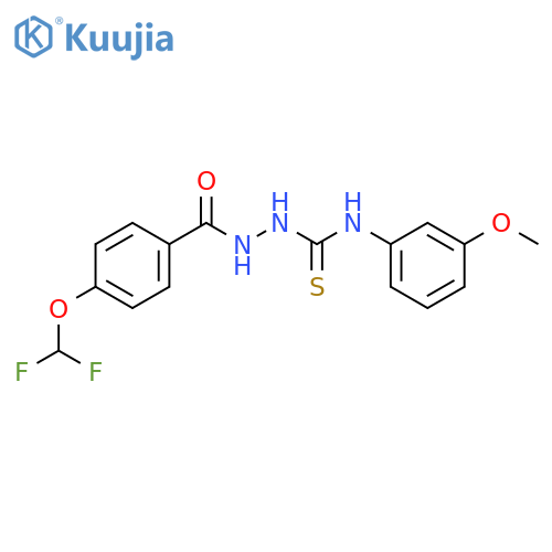 2-[4-(difluoromethoxy)benzoyl]-N-(3-methoxyphenyl)hydrazinecarbothioamide structure