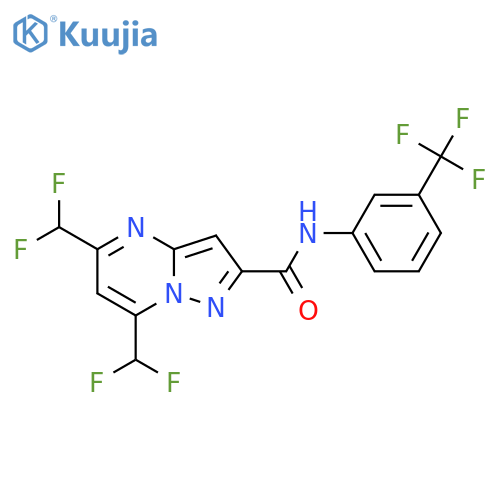 <br>5,7-Bis-difluoromethyl-pyrazolo[1,5-a]pyrimidine-2-carboxylic acid (3-trifl uoromethyl-phenyl)-amide structure