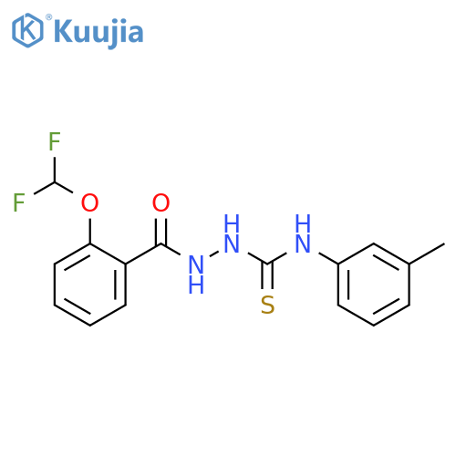 2-[2-(difluoromethoxy)benzoyl]-N-(3-methylphenyl)hydrazinecarbothioamide structure