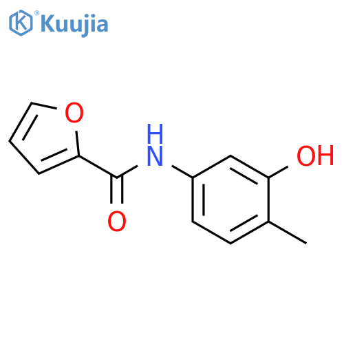 N-(3-hydroxy-4-methylphenyl)-2-furamide structure