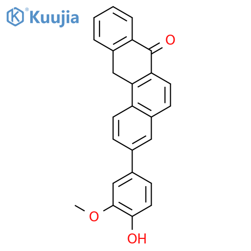 3-(4-hydroxy-3-methoxyphenyl)benzanthracen-7-one structure
