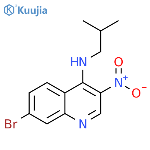 4-Quinolinamine, 7-bromo-N-(2-methylpropyl)-3-nitro- structure