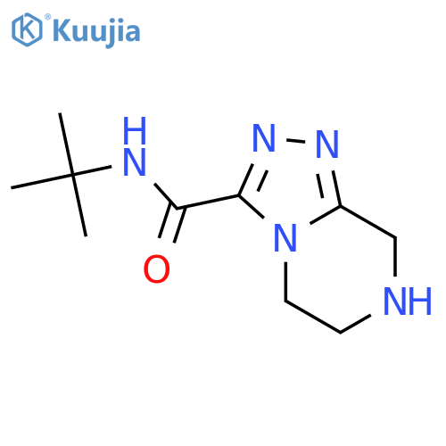 1,2,4-Triazolo[4,3-a]pyrazine-3-carboxamide,N-(1,1-dimethylethyl)-5,6,7,8-tetrahydro- structure