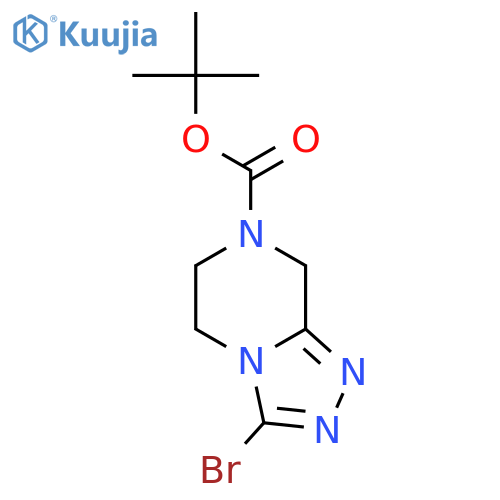 tert-butyl 3-bromo-5H,6H,7H,8H-[1,2,4]triazolo[4,3-a]pyrazine-7-carboxylate structure