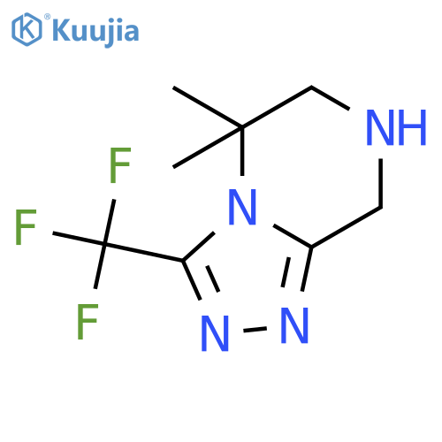 5,5-dimethyl-3-(trifluoromethyl)-5,6,7,8-tetrahydro-[1,2,4]triazolo[4,3-a]pyrazine structure