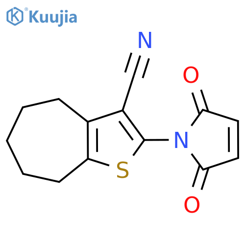 2-(2,5-Dioxo-2,5-dihydro-1H-pyrrol-1-yl)-5,6,7,8-tetrahydro-4H-cycloheptabthiophene-3-carbonitrile structure