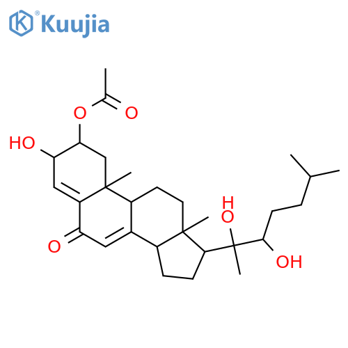 3,20,22-trihydroxy-6-oxocholesta-4,7-dien-2-yl acetate structure