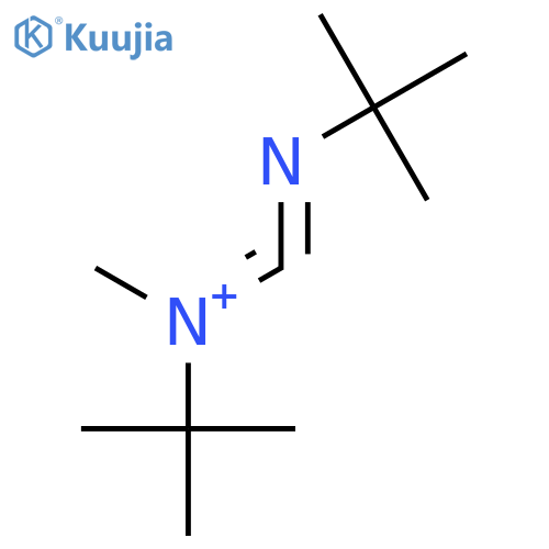N-[(tert-butylimino)methylidene]-N,2-dimethylpropan-2-aminium structure