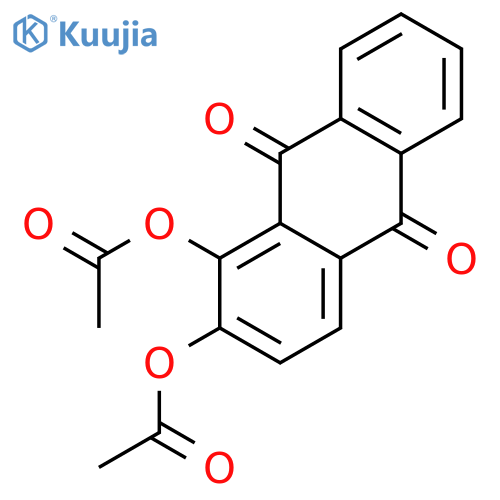 9,10-Anthracenedione, bis(acetyloxy)- structure