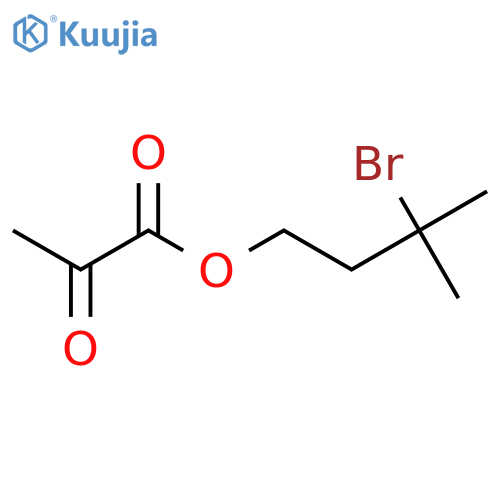 Propanoic acid, 2-oxo-, 3-bromo-3-methylbutyl ester structure