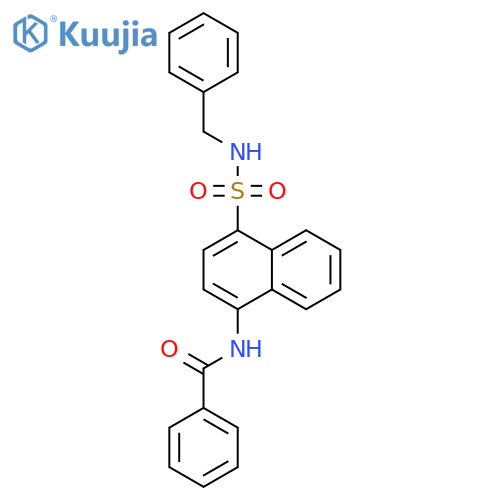 Benzamide, N-[4-[[(phenylmethyl)amino]sulfonyl]-1-naphthalenyl]- structure