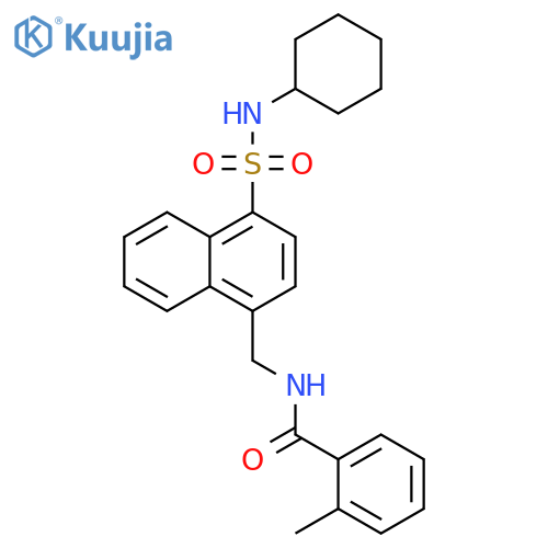 Benzamide,N-[[4-[(cyclohexylamino)sulfonyl]-1-naphthalenyl]methyl]-2-methyl- structure