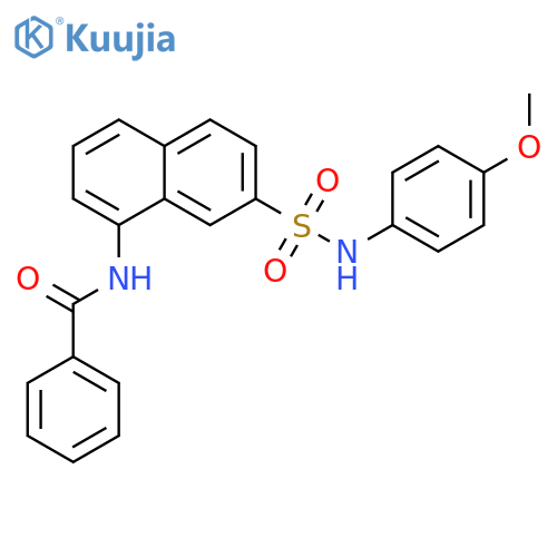 Benzamide, N-[7-[[(4-methoxyphenyl)amino]sulfonyl]-1-naphthalenyl]- structure