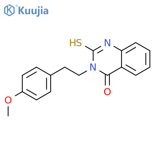 2-Mercapto-3-[2-(4-methoxy-phenyl)-ethyl]-3H-quinazolin-4-one structure