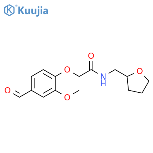 2-(4-formyl-2-methoxyphenoxy)-N-[(oxolan-2-yl)methyl]acetamide structure