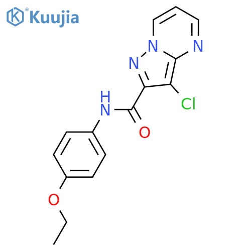 <br>3-Chloro-pyrazolo[1,5-a]pyrimidine-2-carboxylic acid (4-ethoxy-phenyl)-amid e structure