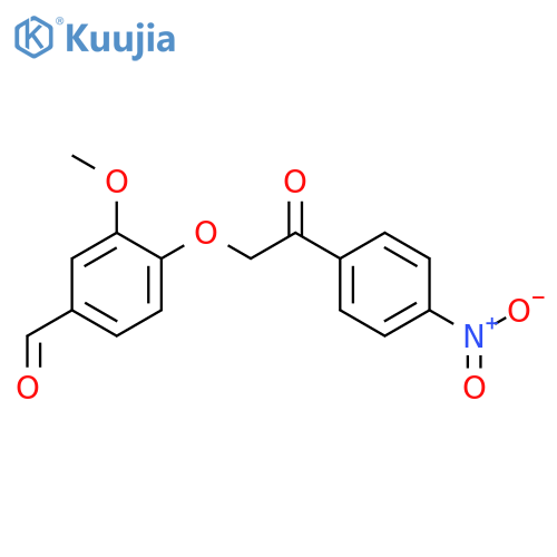 3-methoxy-4-2-(4-nitrophenyl)-2-oxoethoxybenzaldehyde structure