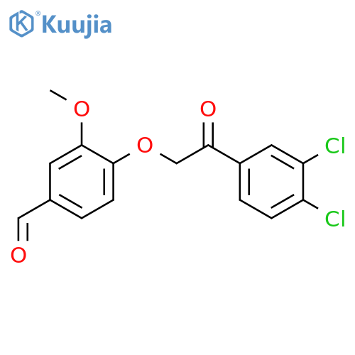 4-2-(3,4-dichlorophenyl)-2-oxoethoxy-3-methoxybenzaldehyde structure